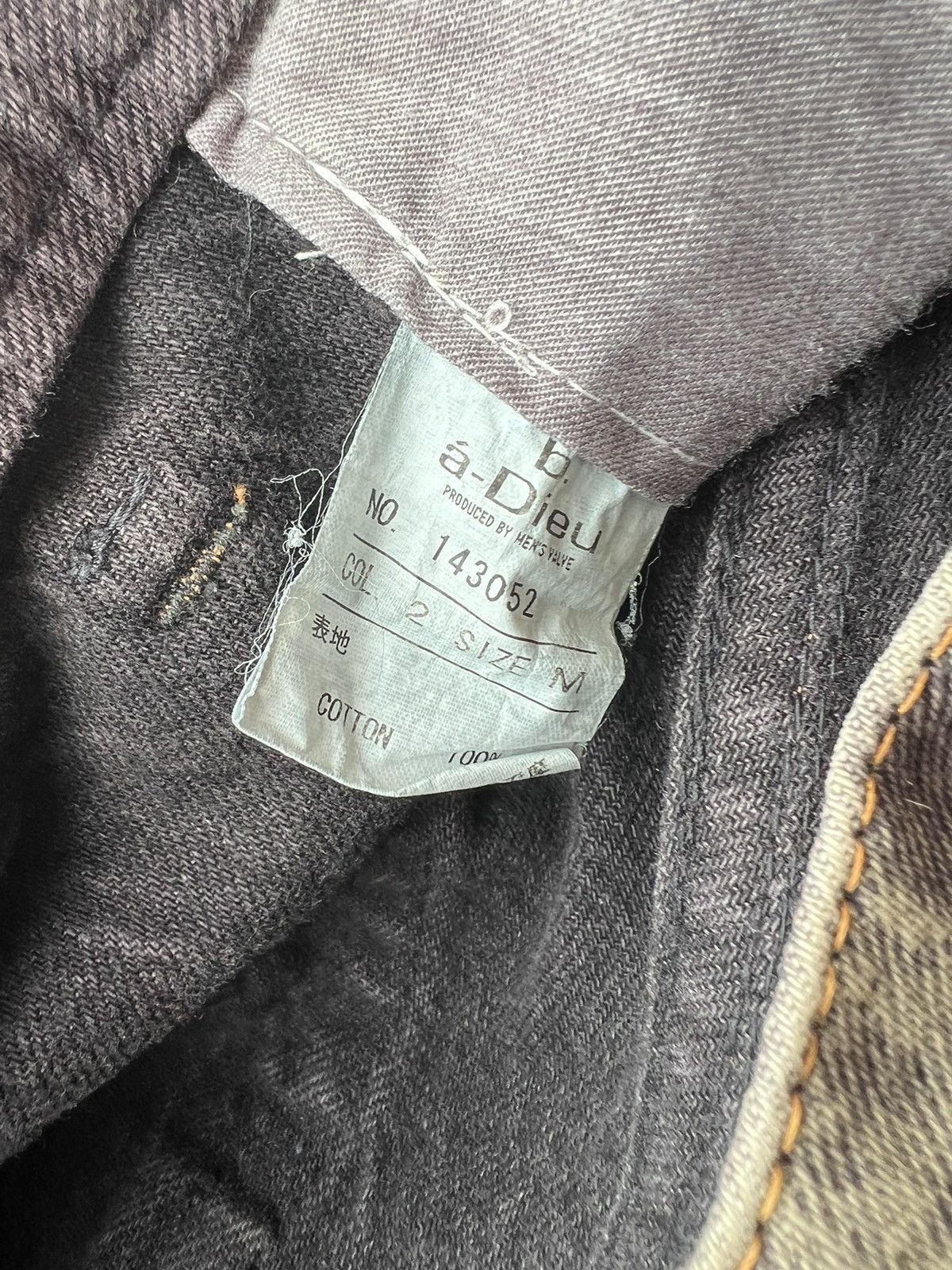 Vintage b. a-Dieu Made in Japan Acid Washed Denim Jeans Size US 30 / EU 46 - 17 Thumbnail