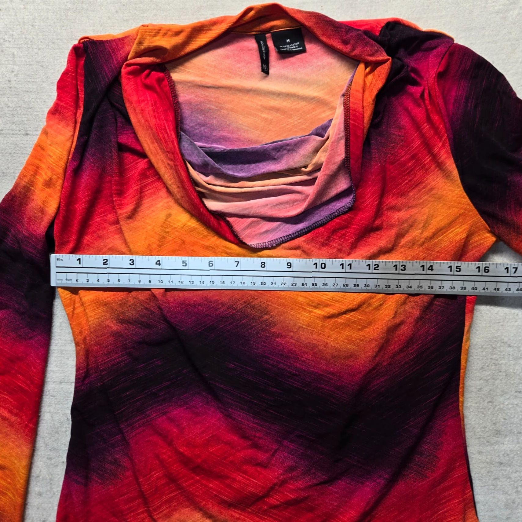 Vintage New Directions Shirt Long Sleeve M Orange Womens T-Shirt Top) Size M / US 6-8 / IT 42-44 - 4 Thumbnail