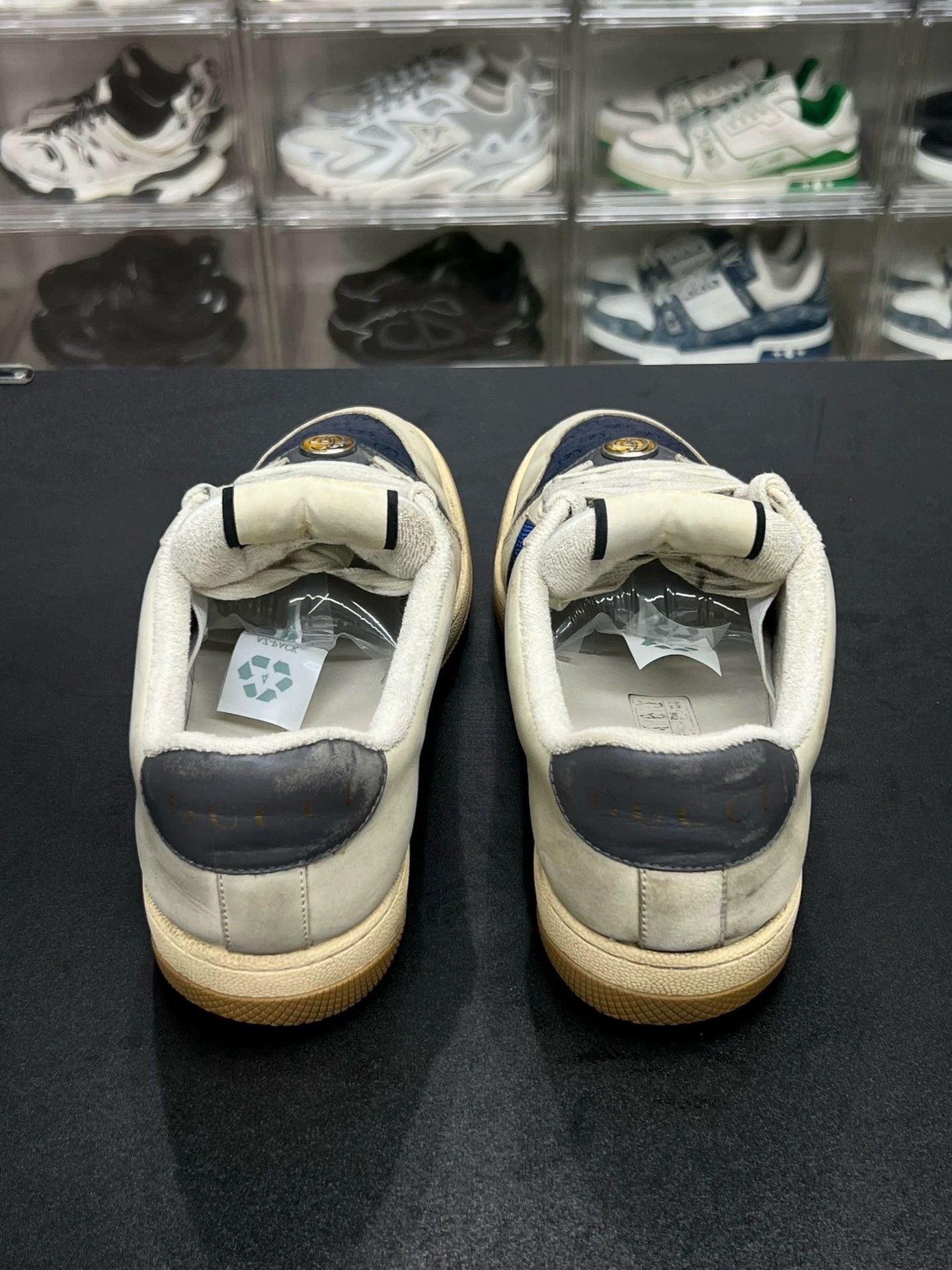 Gucci gucci distressed sneakers gray white blue 38.5 Size US 5.5 / EU 38 - 7 Thumbnail