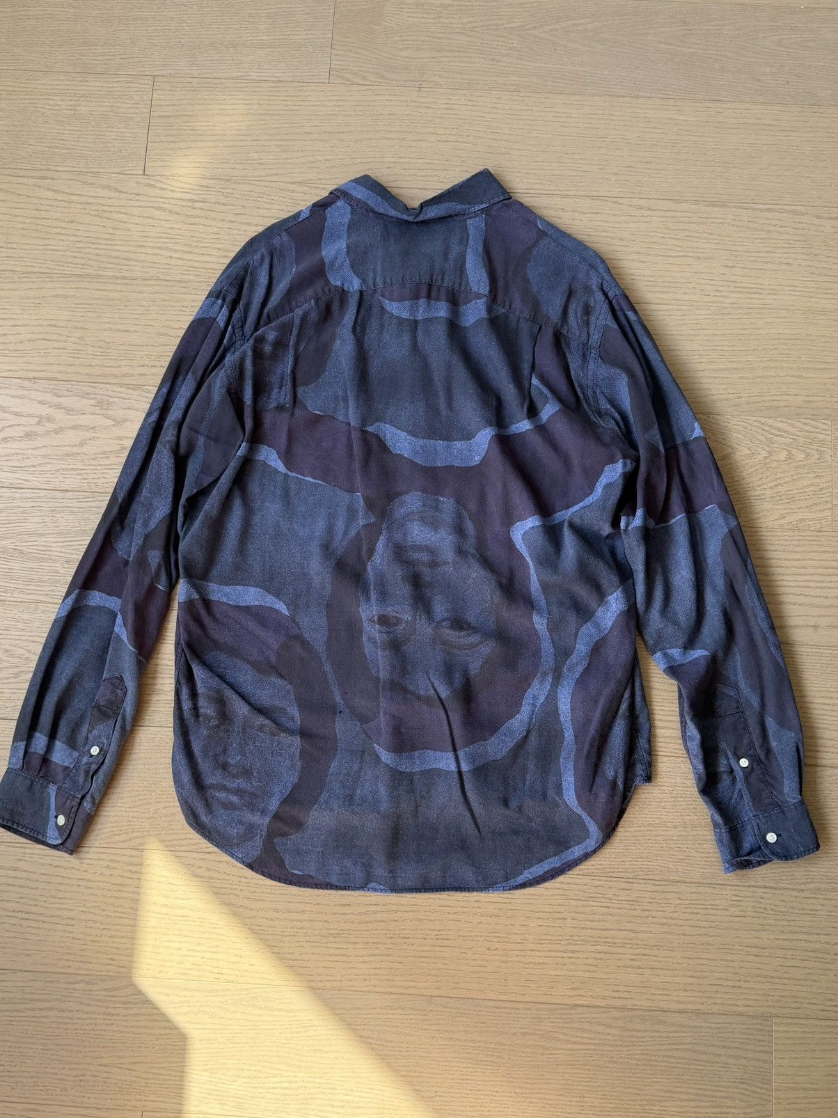 Schnaydermans Graphic Pattern Face Button Up Shirt Size US M / EU 48-50 / 2 - 2 Thumbnail