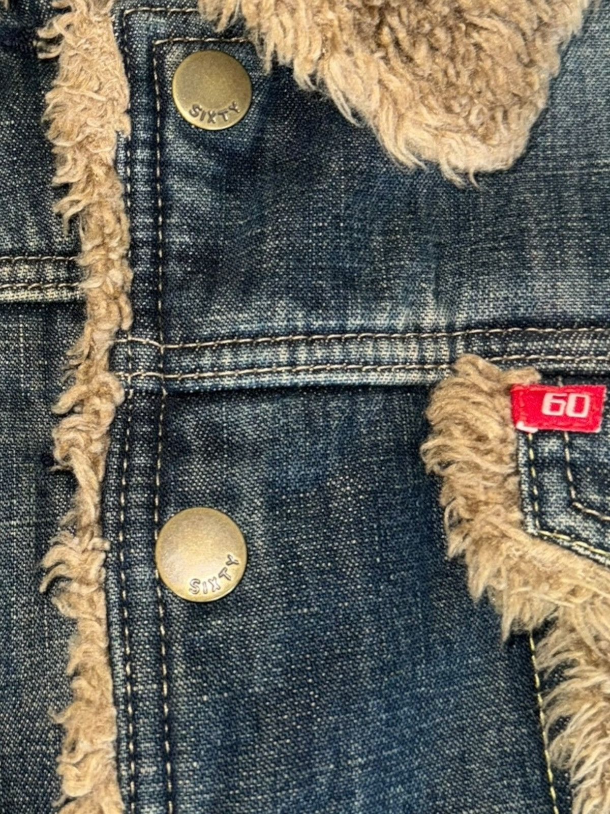 Miss Sixty Miss Sixty Shearling Lined Cropped Denim Jacket Size M / US 6-8 / IT 42-44 - 5 Thumbnail