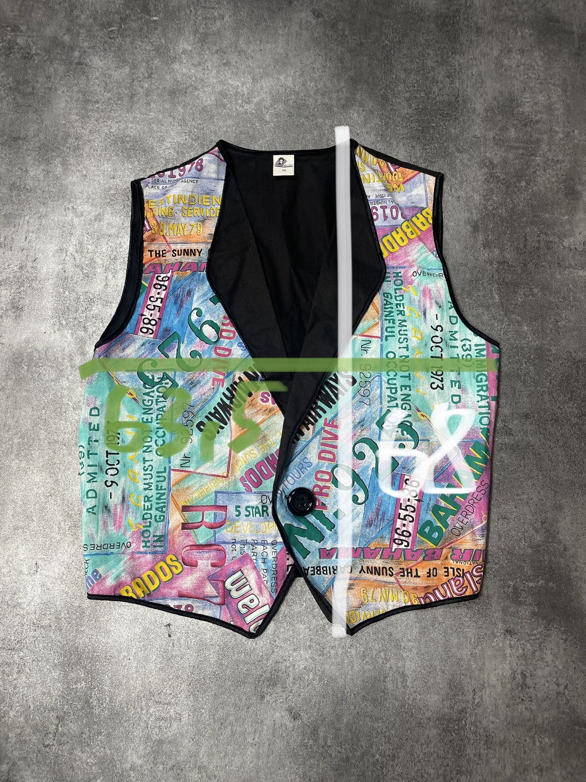 Japanese Brand 🔥RARE🔥Vintage Y2K Avant Garde Vest AOP Rare Size US M / EU 48-50 / 2 - 7 Thumbnail