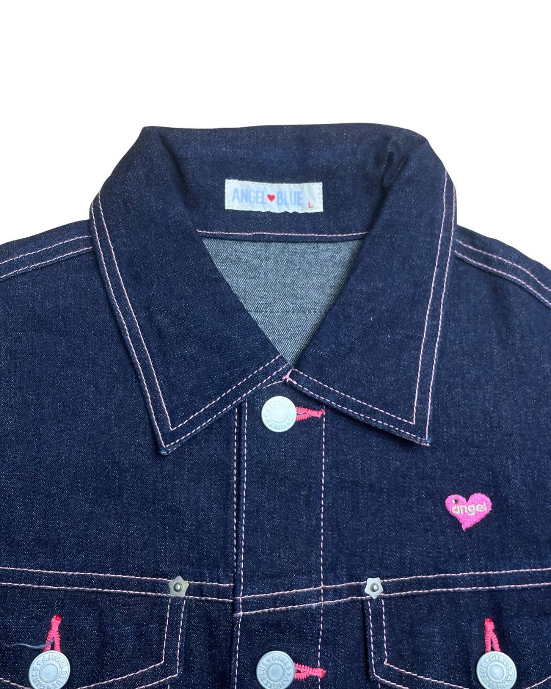 Angel Blue Angel Blue Pink Cuff Denim Jacket Size S / US 4 / IT 40 - 6 Thumbnail