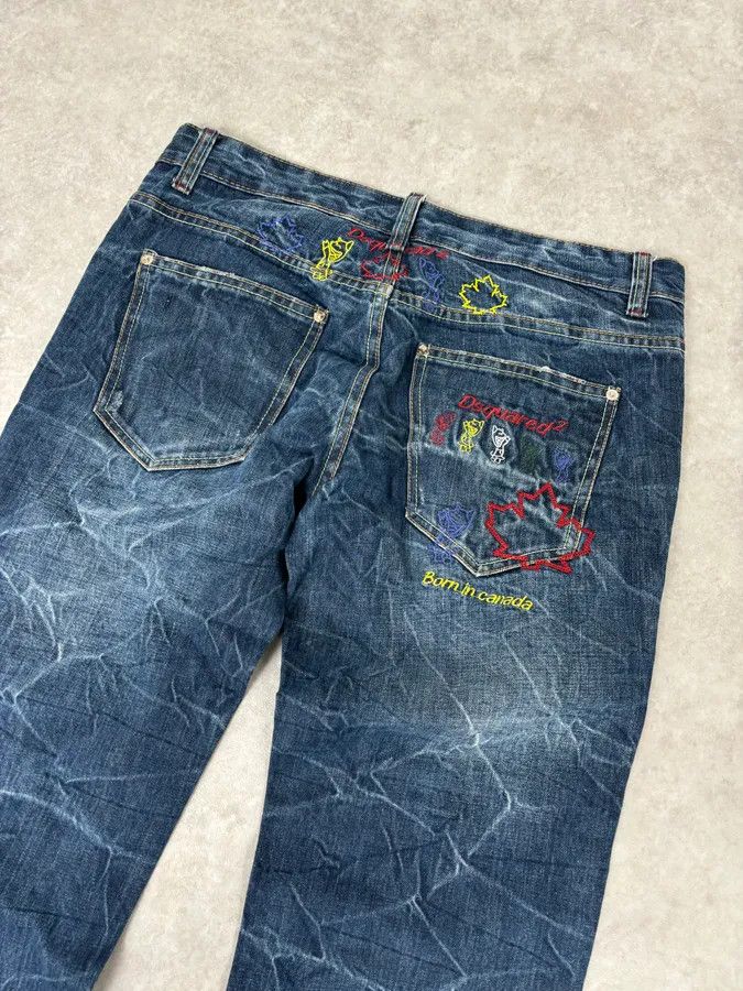 Dsquared2 2000s Dsquared2 Navy Brut Denim Jeans Size US 33 - 7 Thumbnail
