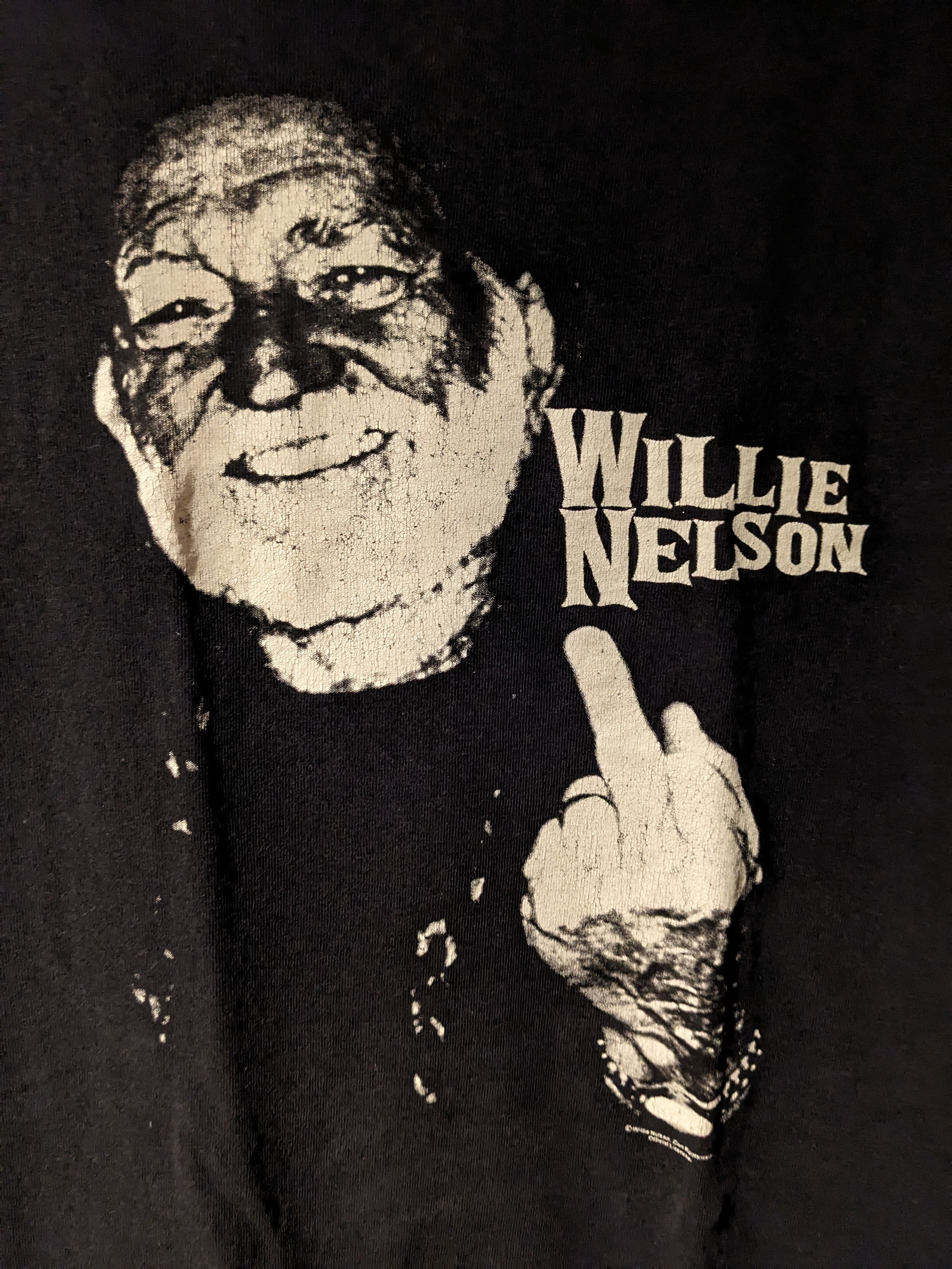 Band Tees Vintage Y2K Willie Nelson Middle Finger Country T-Shirt Size US S / EU 44-46 / 1 - 2 Thumbnail