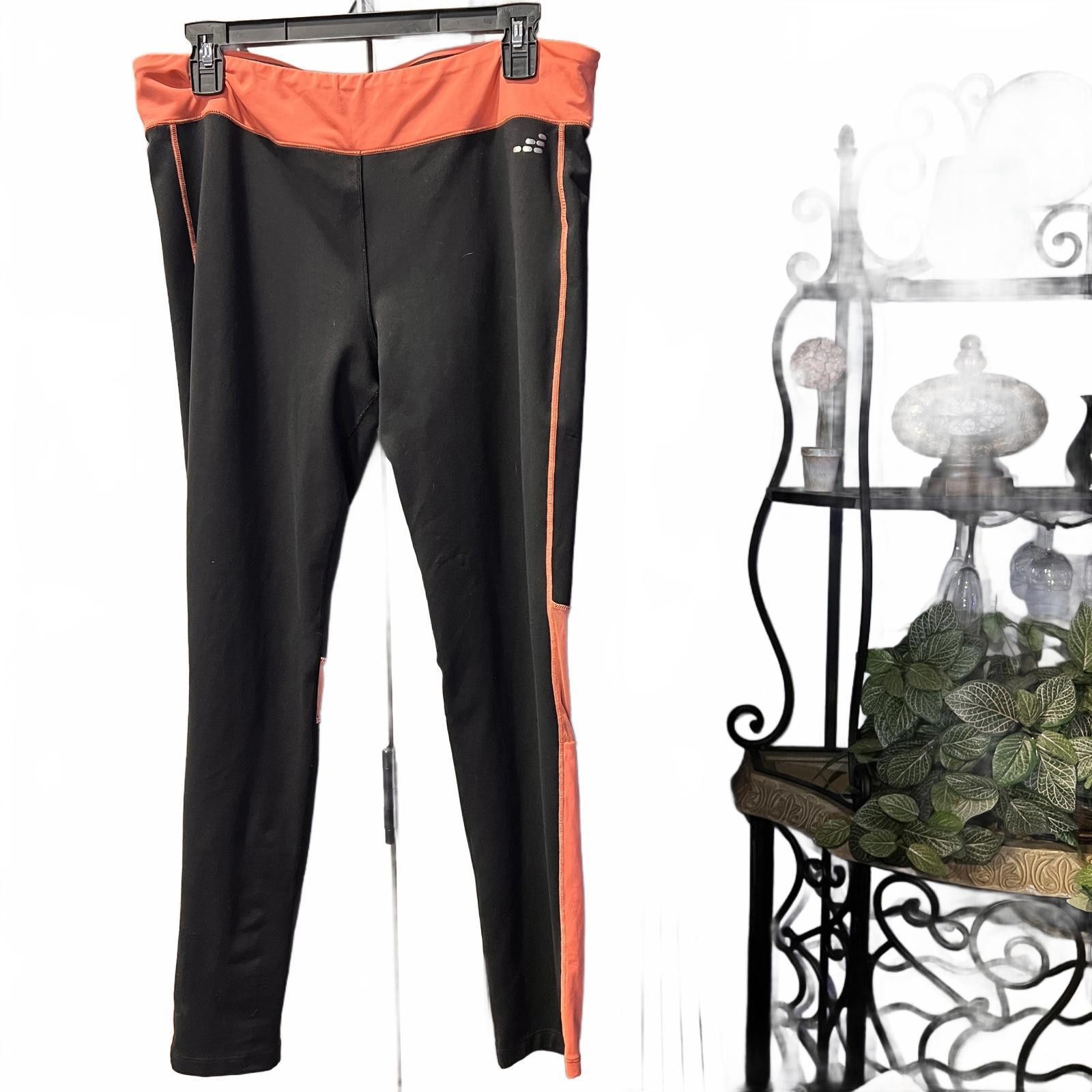 Unknown London Woman’s Black and Orange Activewear Joggers Size 40" / US 18 - 4 Thumbnail