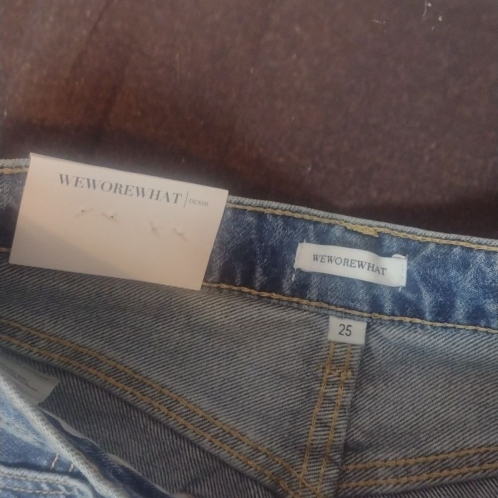 WeWoreWhat Weworewhat the Danielle high rise straight jeans size 25 Size 25" / US 0 / IT 36 - 4 Thumbnail