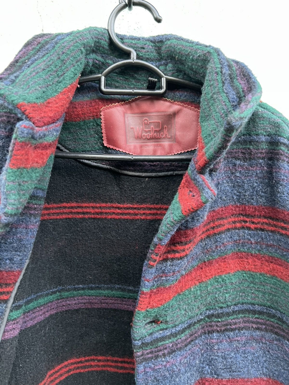 Woolrich Woolen Mills Vtg Woolrich Made in USA Multi Stripe Wool Blanket Jacket Size US L / EU 52-54 / 3 - 18 Thumbnail