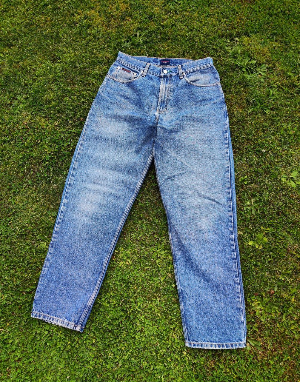Tommy Hilfiger Vintage Tommy Jeans High Waist Blue, Embroidered Logo, 1999 Size US 33 - 5 Thumbnail