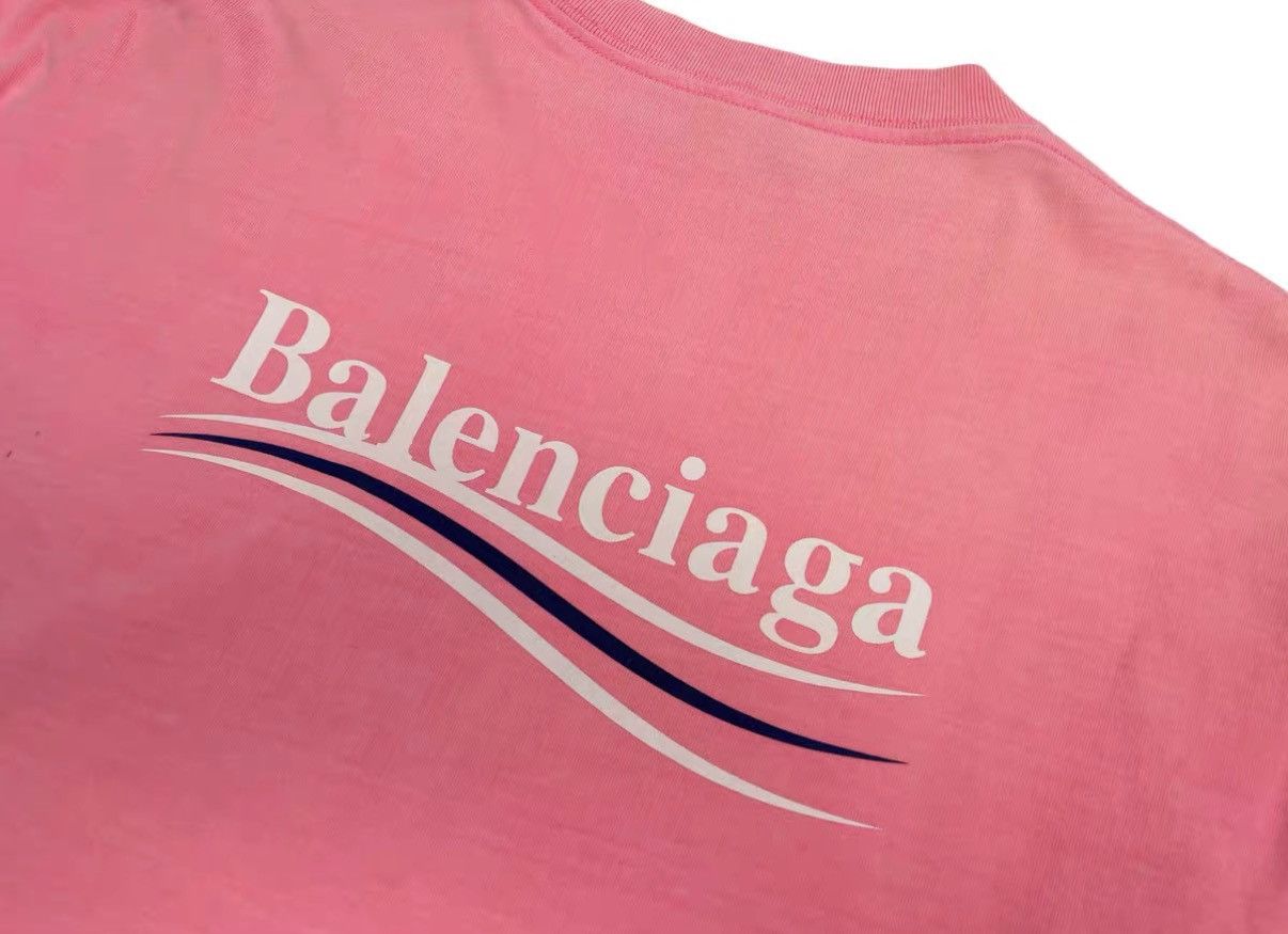 Balenciaga Balenciaga Pink Vintage Wave Cola Logo Short Sleeve J31 Size US S / EU 44-46 / 1 - 5 Thumbnail