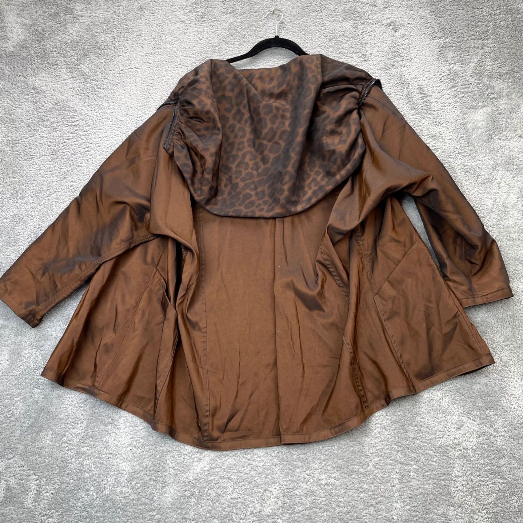 Rains Mycra Pac Jacket Womens 0 Petite Brown Rain Coat Leopard Reversible Full Zip Hooded Pockets Lightweight Waterproof Outdoor City Rain Coat Shoes? Size XS / US 0-2 / IT 36-38 - 7 Thumbnail