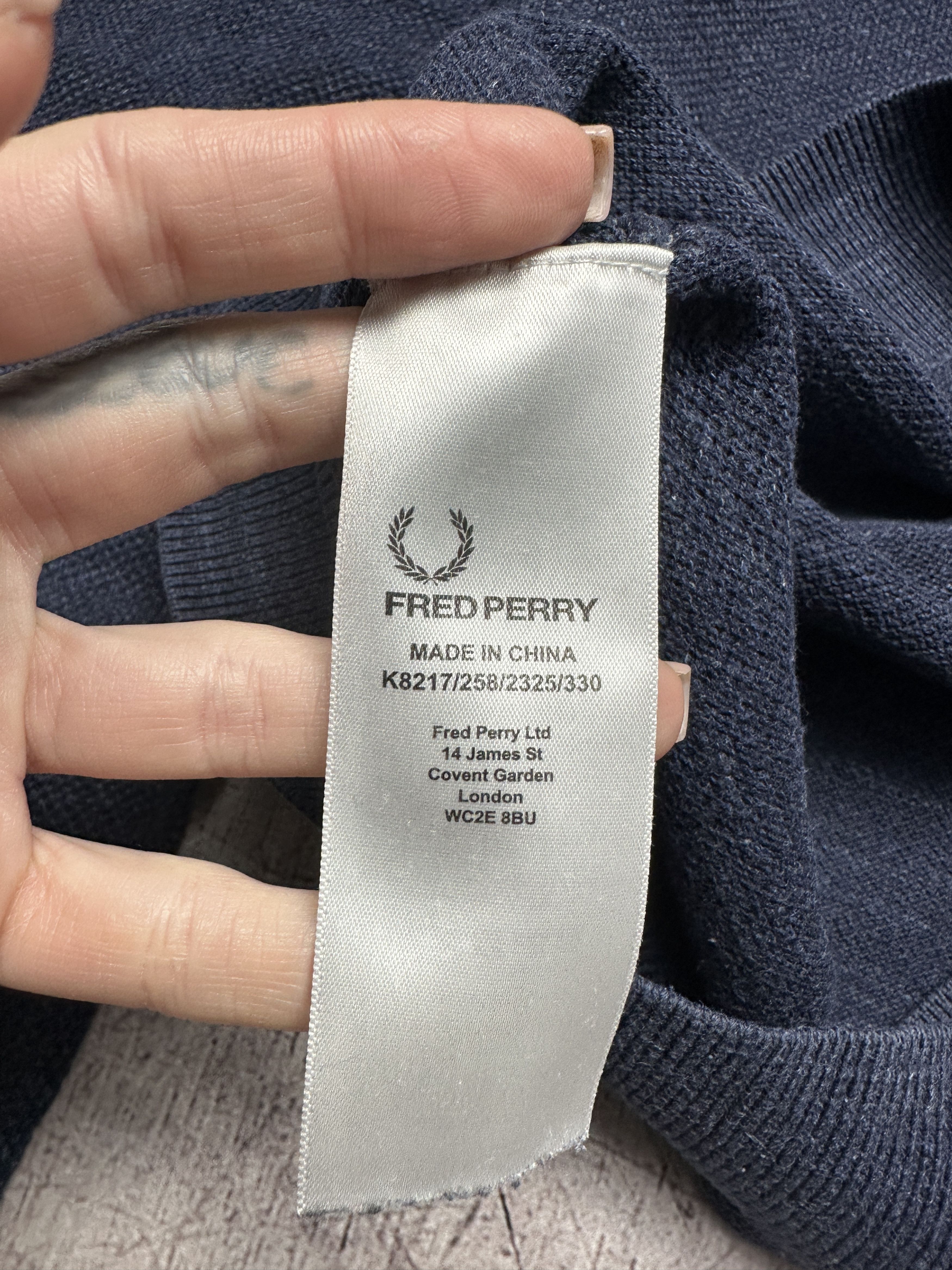 Fred Perry Fred Perry Mens Crew Neck Sweater Size US S / EU 44-46 / 1 - 5 Thumbnail