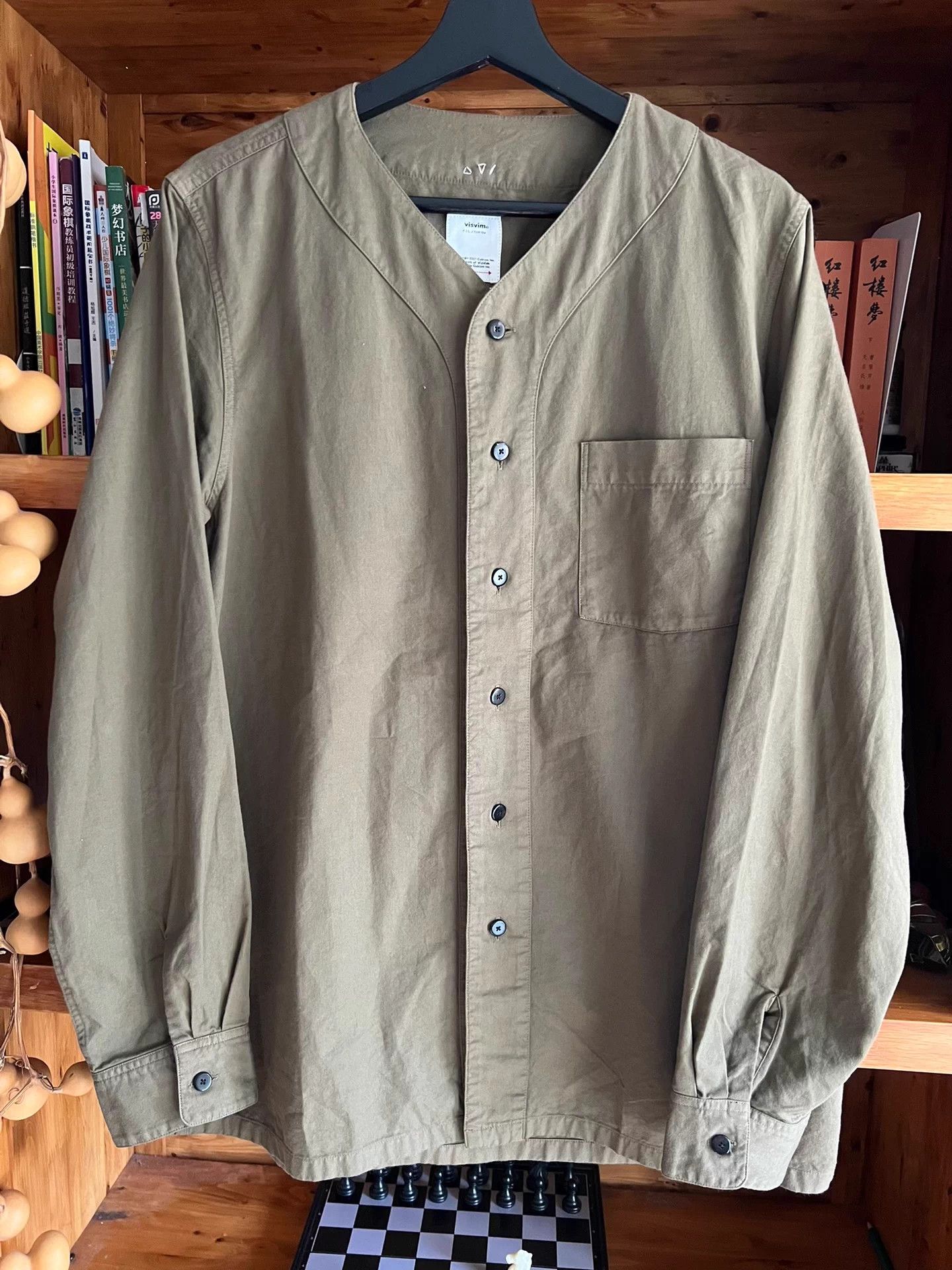 visvim 2019AW GIZA olive green baseball shirt size 3