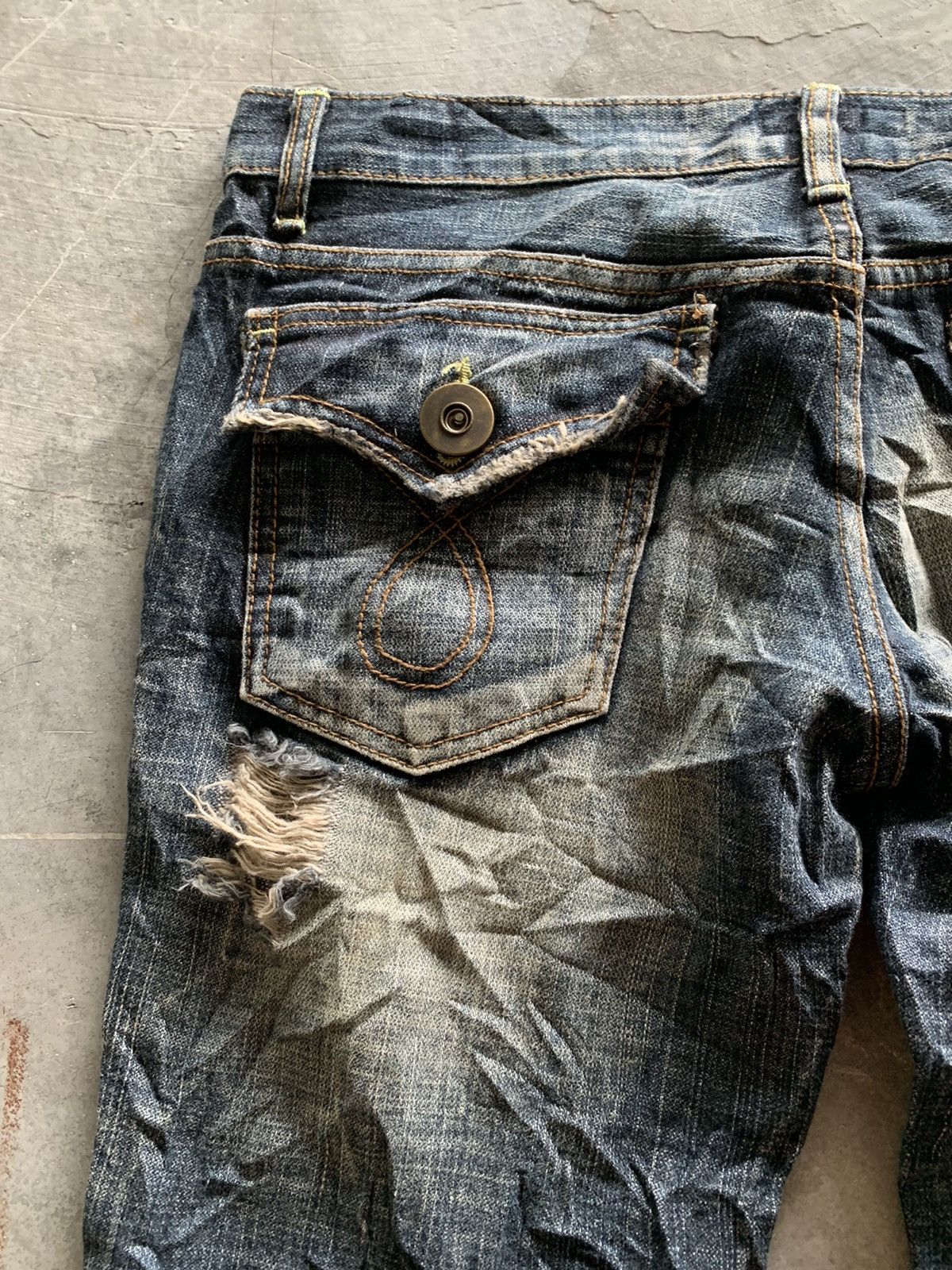 If Six Was Nine × Japanese Brand flare distressed punk grunge style inspired japanese denim Size 32" / US 10 / IT 46 - 17 Thumbnail