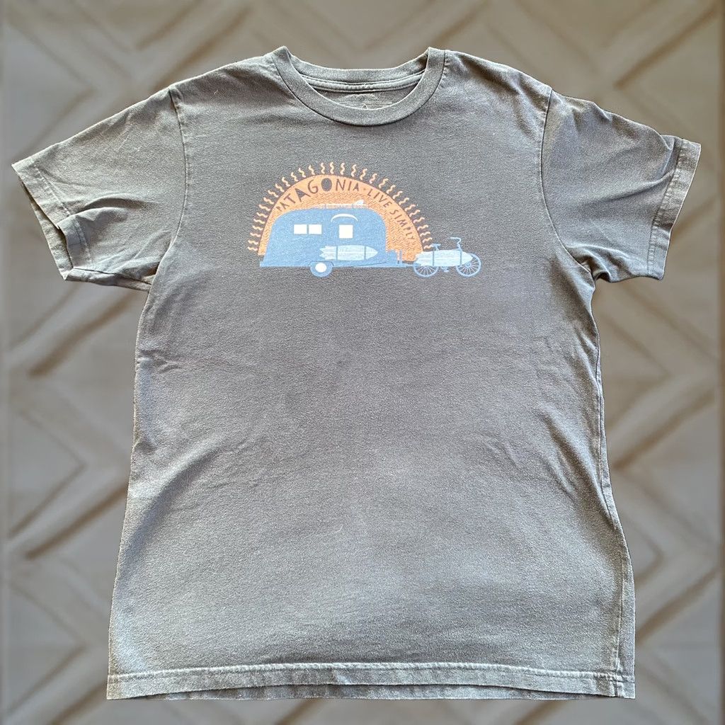 Patagonia Patagonia Live Simply T Shirt Men’s Medium Slim Black Bike Surfboard Size US M / EU 48-50 / 2 - 1 Thumbnail