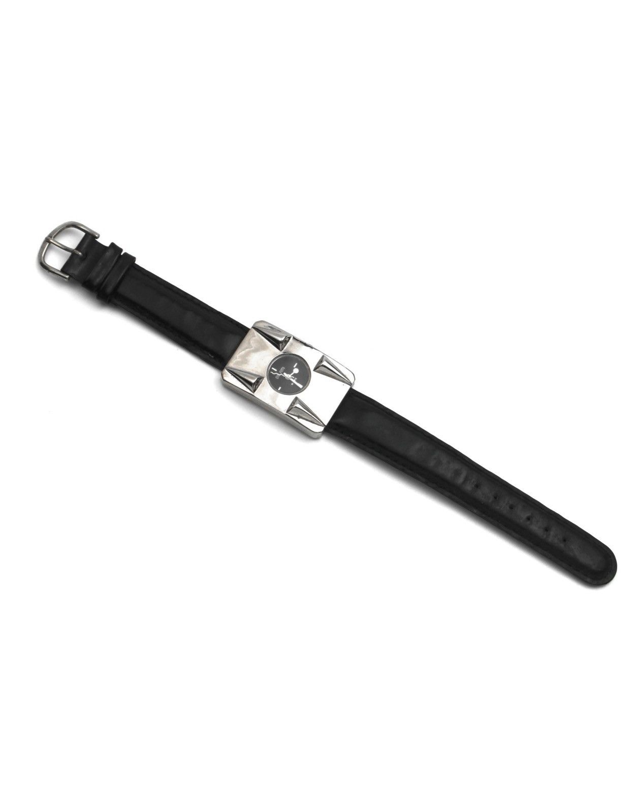 If Six Was Nine 1990S BELAMI PYRAMID STUDS SILVER-TONE LEATHER WATCH Size ONE SIZE - 3 Thumbnail