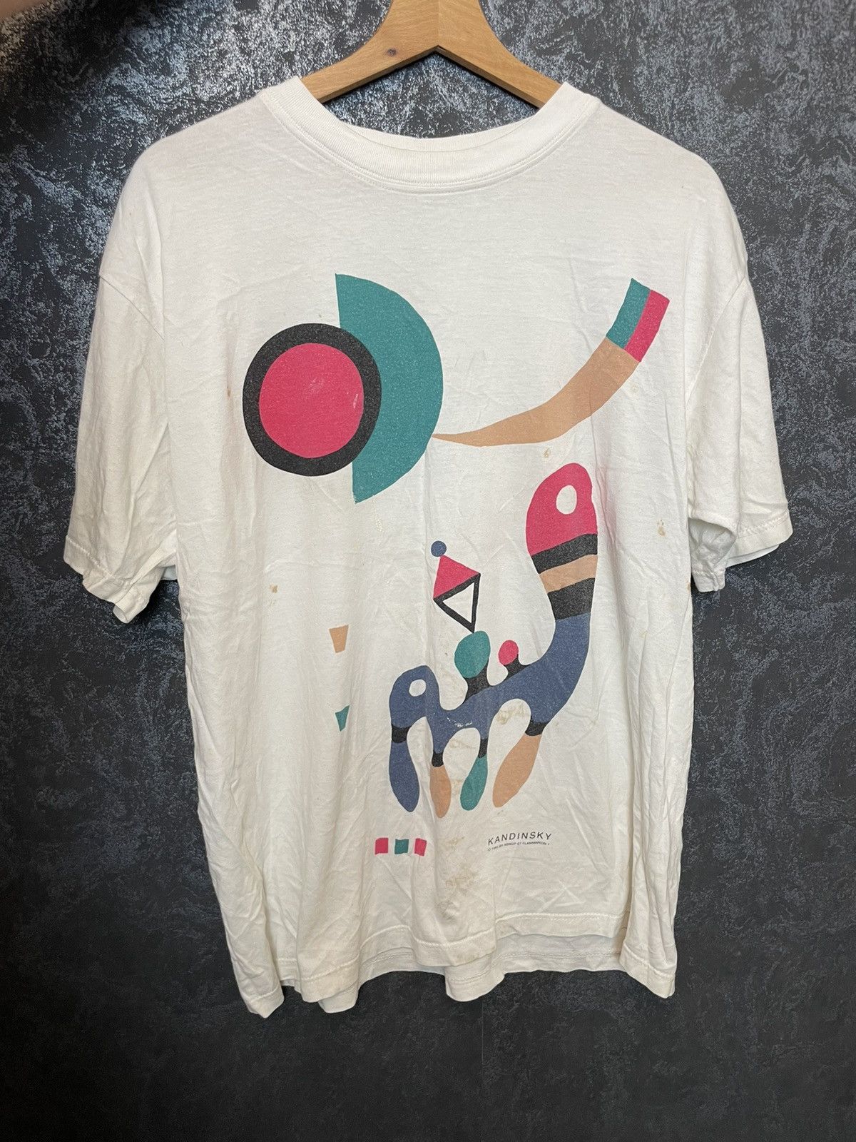 Image of 1995 Wassily Kandinsky Shirt Flammarion Artwork in White, Men's (Size XL)