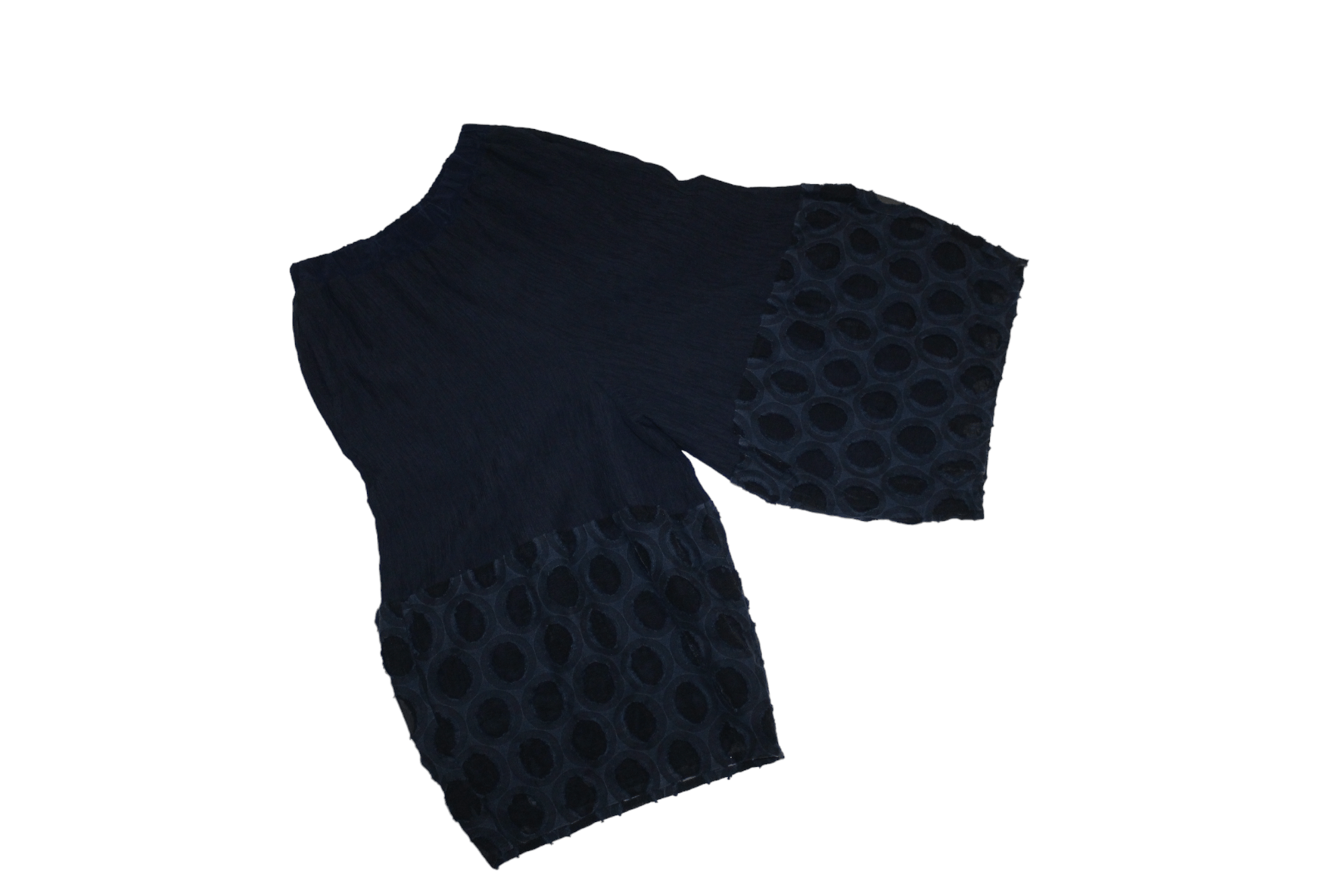 gomme GOMME by Maki Hiroshige Atelier Layered Cropped Plisse Pants Size US 32 / EU 48 - 3 Thumbnail