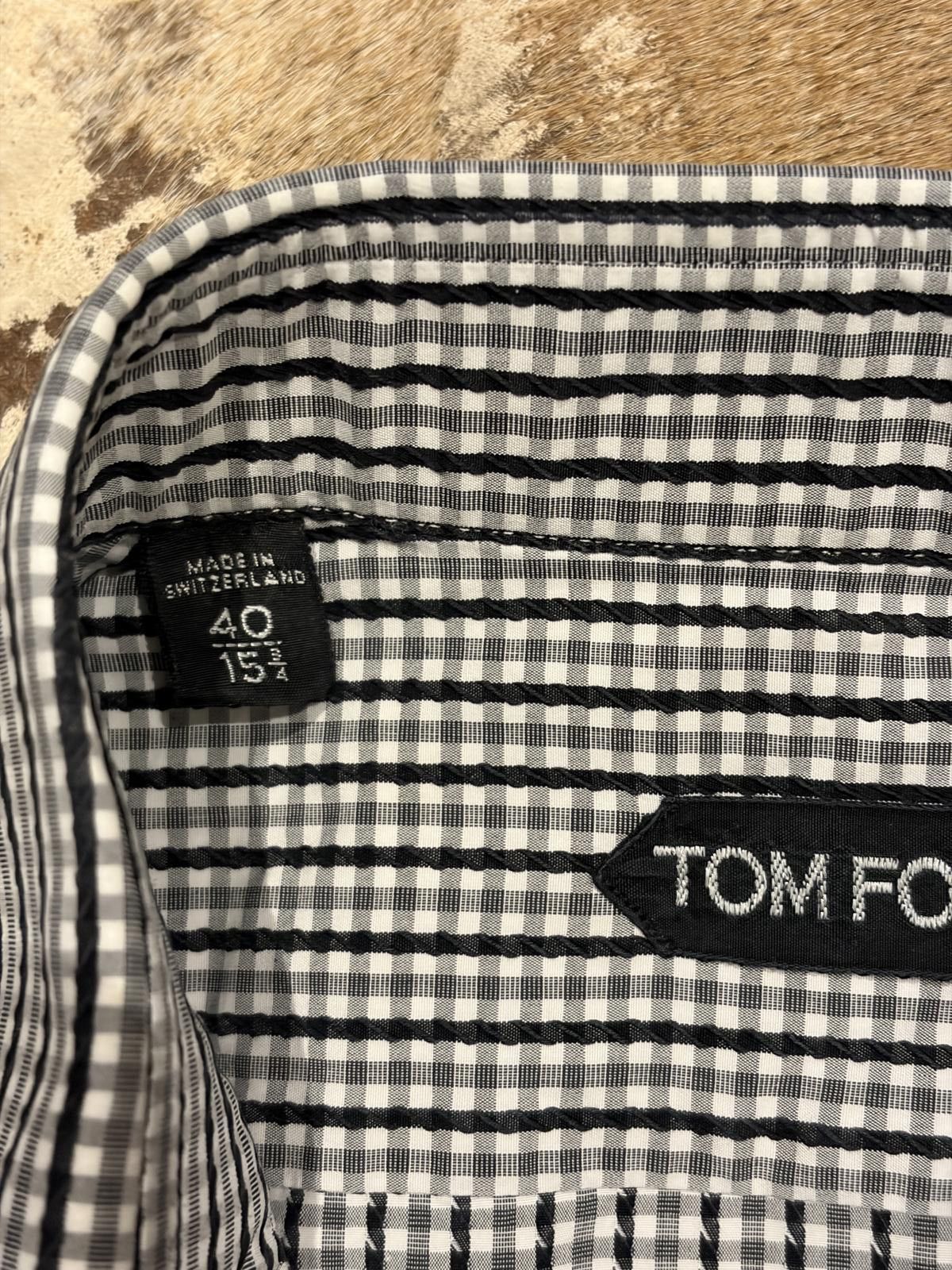 Tom Ford Tom Ford Checked Cotton Shirt Size US M / EU 48-50 / 2 - 3 Thumbnail