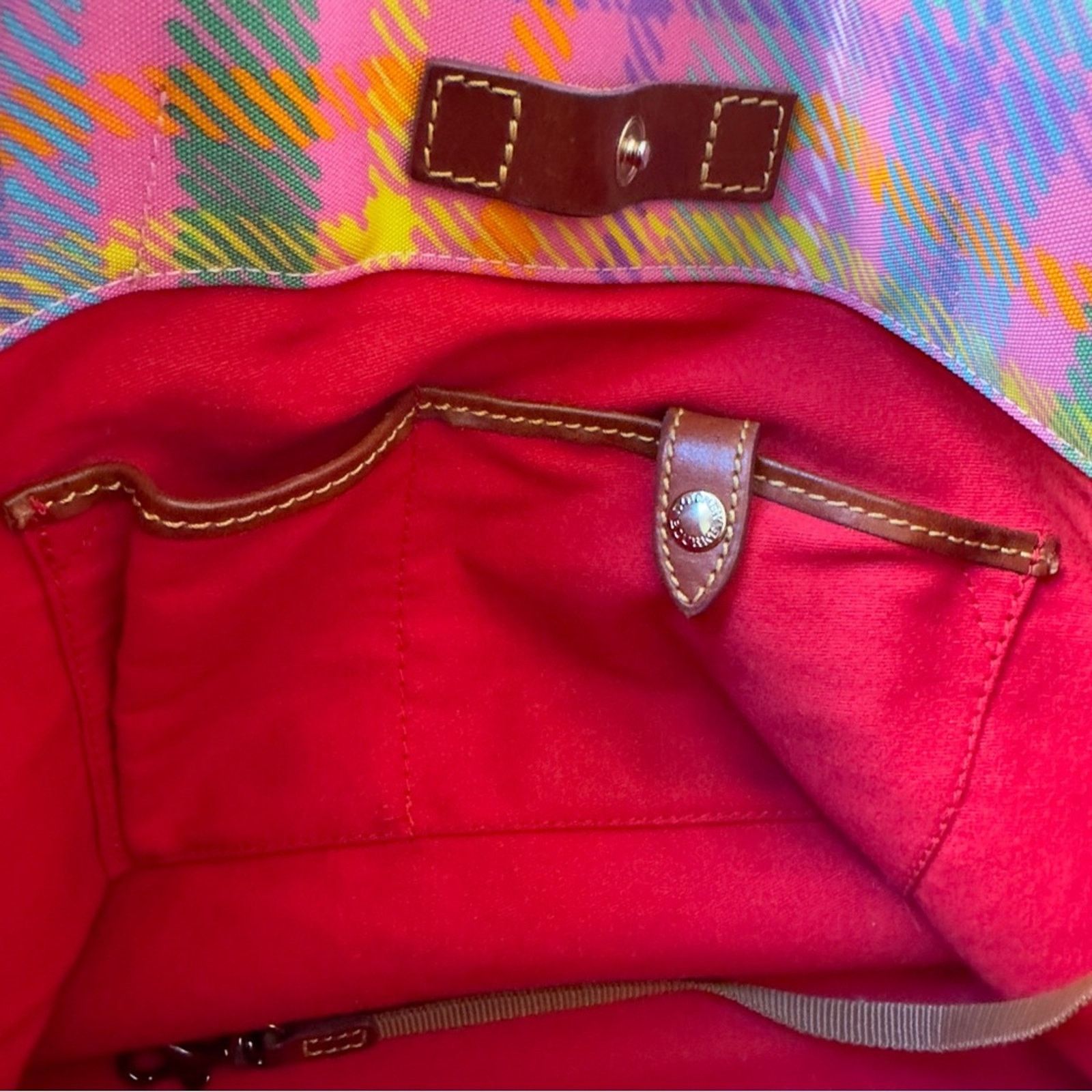 Dooney & Bourke Dooney & Bourke plaid shopper tote colorful braided leather Size ONE SIZE - 12 Thumbnail