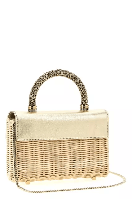 Roger Vivier ROGER VIVIER Efflorescence Mini Gold Top Handle Bag Size ONE SIZE - 2 Thumbnail