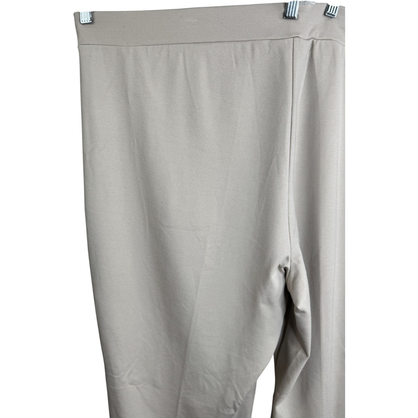 Other Susan Graver Every Day Supreme Knit Slim Leg Pants Stone 3X Size 39" - 6 Thumbnail