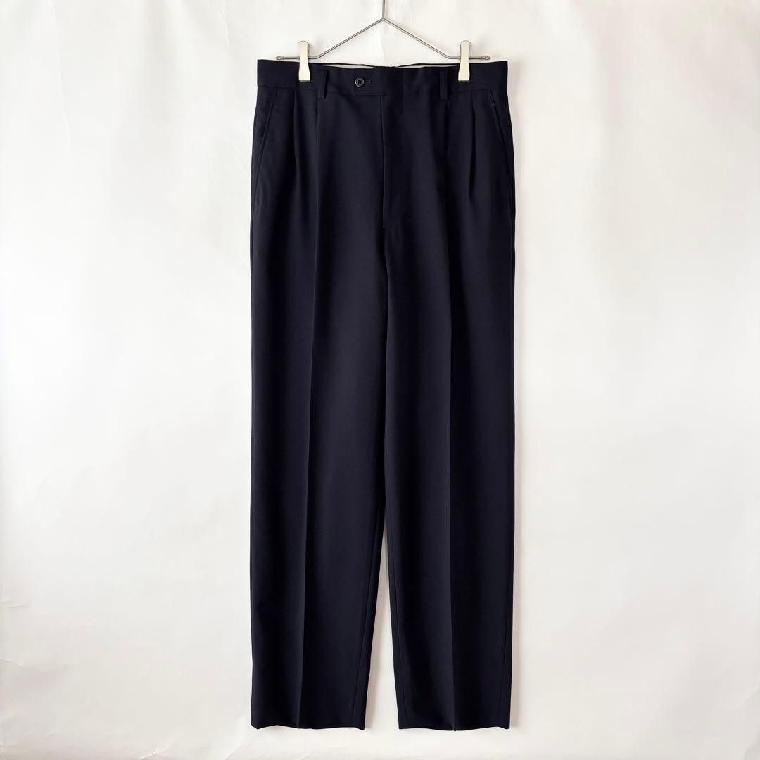 JUN MEN JUNMEN Made in Japan 2-Pleat Wool Slacks Navy (Size L/32) Size US 32 / EU 48 - 1 Thumbnail