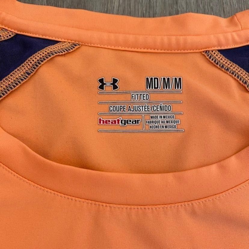 Under Armour Under Armour Orange Athletic Tee Women Medium (G-32) Workout Size M / US 6-8 / IT 42-44 - 2 Thumbnail