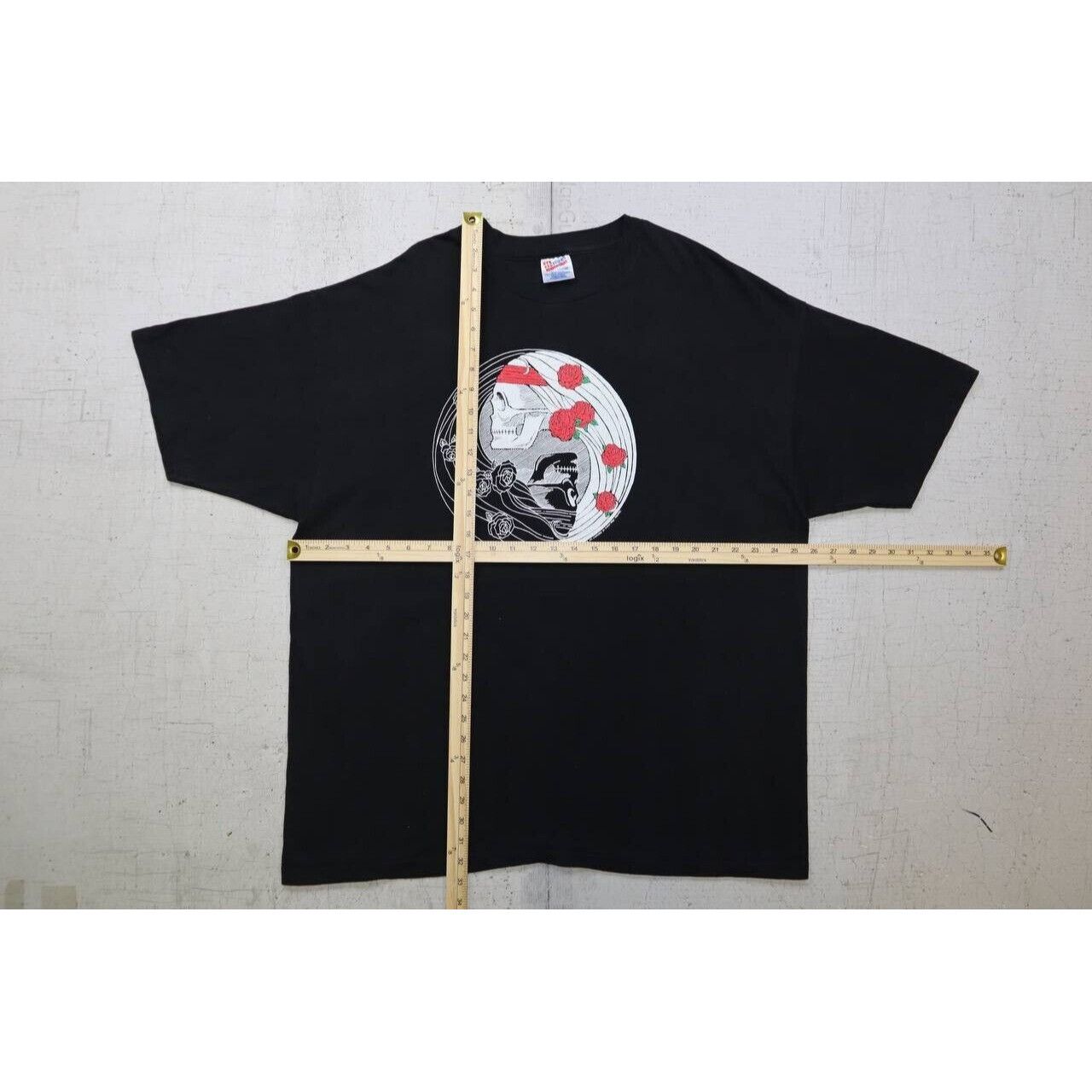 Hanes Grateful Dead Yin Yang Skull Rose Black T Shirt 1994 Sz 2XL Size US XXL / EU 58 / 5 - 3 Thumbnail