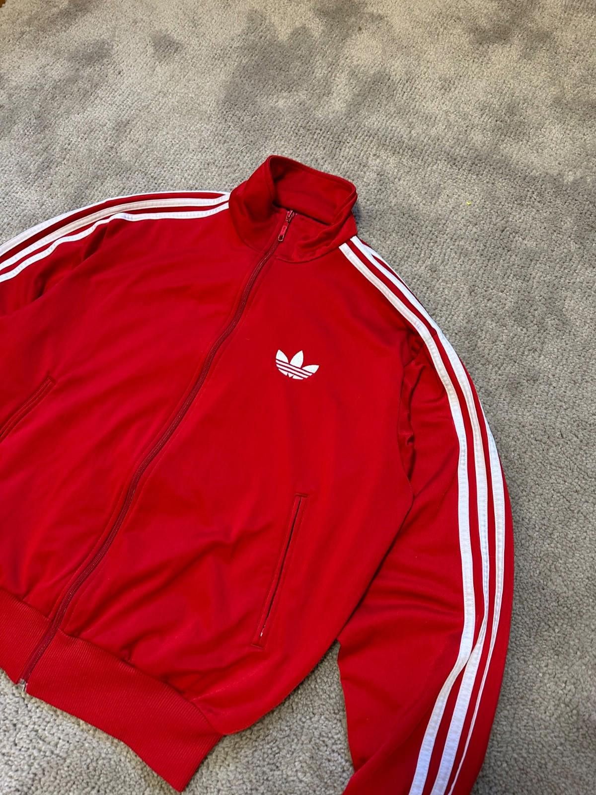 Adidas Vintage Adidas Track Jacket Red Sz M Size US M / EU 48-50 / 2 - 4 Thumbnail