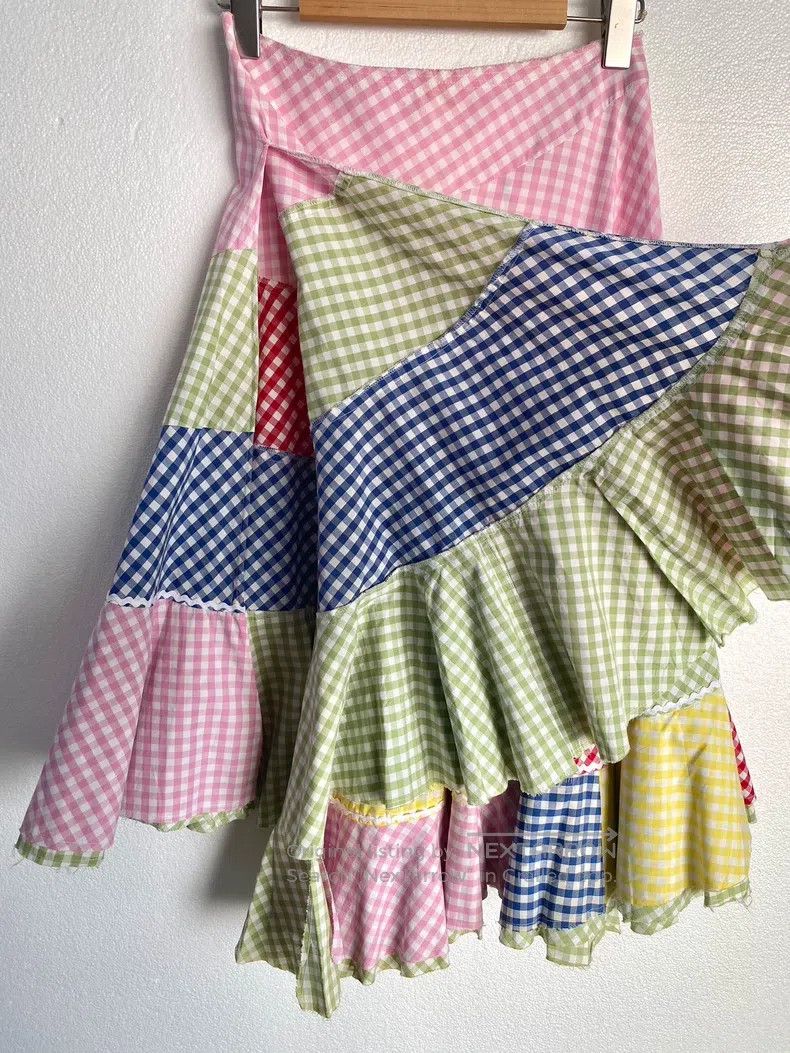 Comme des Garcons Comme Des Garcons size M Dual hem multicolored plaid patch Size 23" - 8 Thumbnail