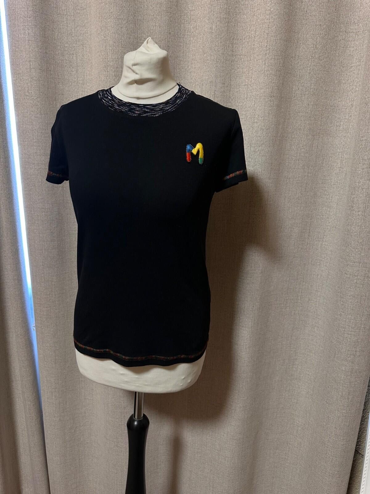 Missoni Missoni Luxury Women's Black Cotton Short Sleeve Tee Shirt Size M / US 6-8 / IT 42-44 - 4 Thumbnail