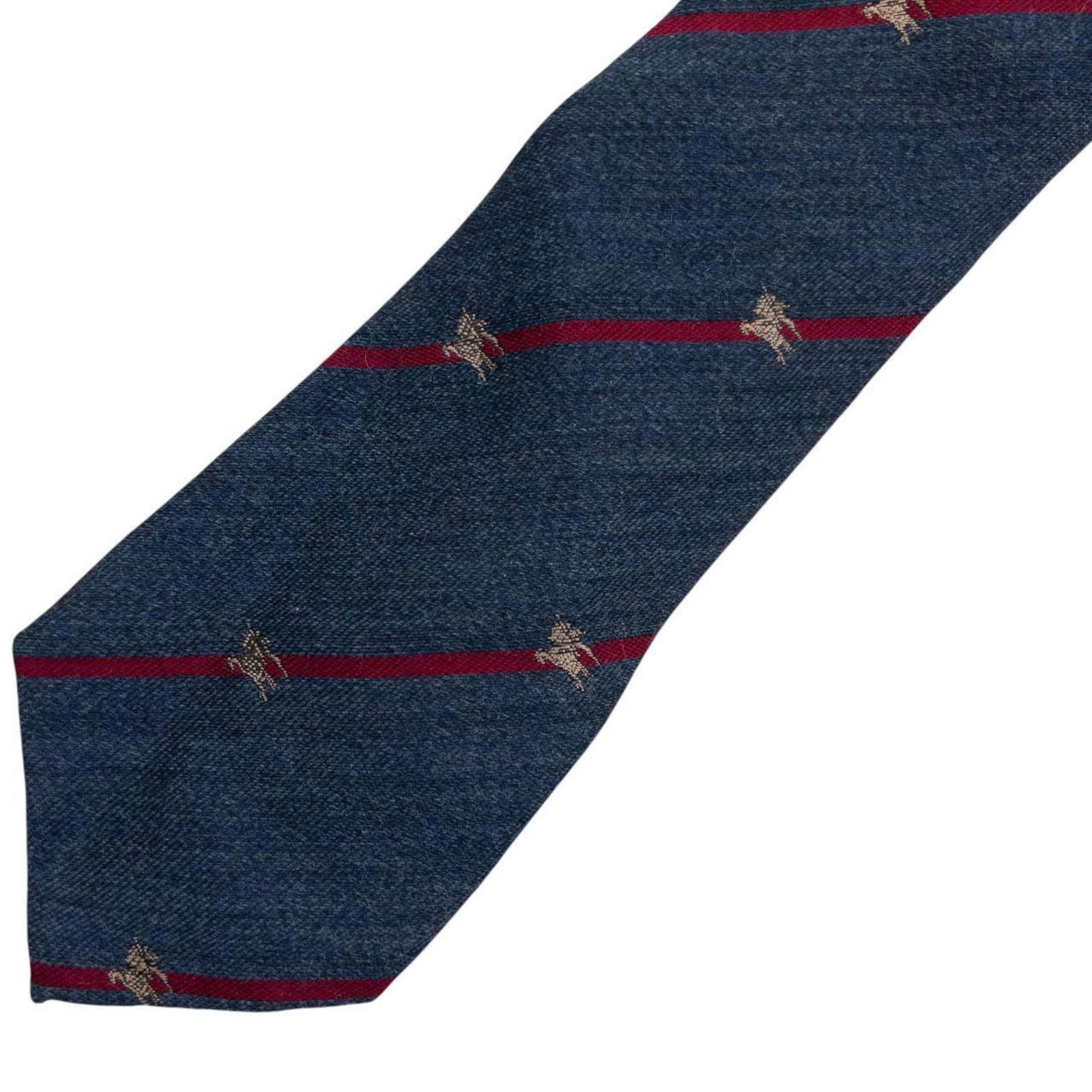 Burberry Vintage 90s Burberry Striped Monogram Silk Tie Size ONE SIZE - 5 Thumbnail