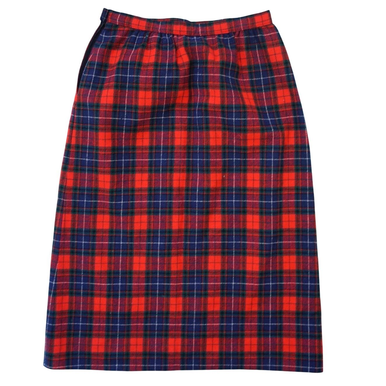 Pendleton Vintage 70s Pendleton Plaid Wool Pencil Skirt Womens Small Size 25" / US 0 / IT 36 - 1 Thumbnail