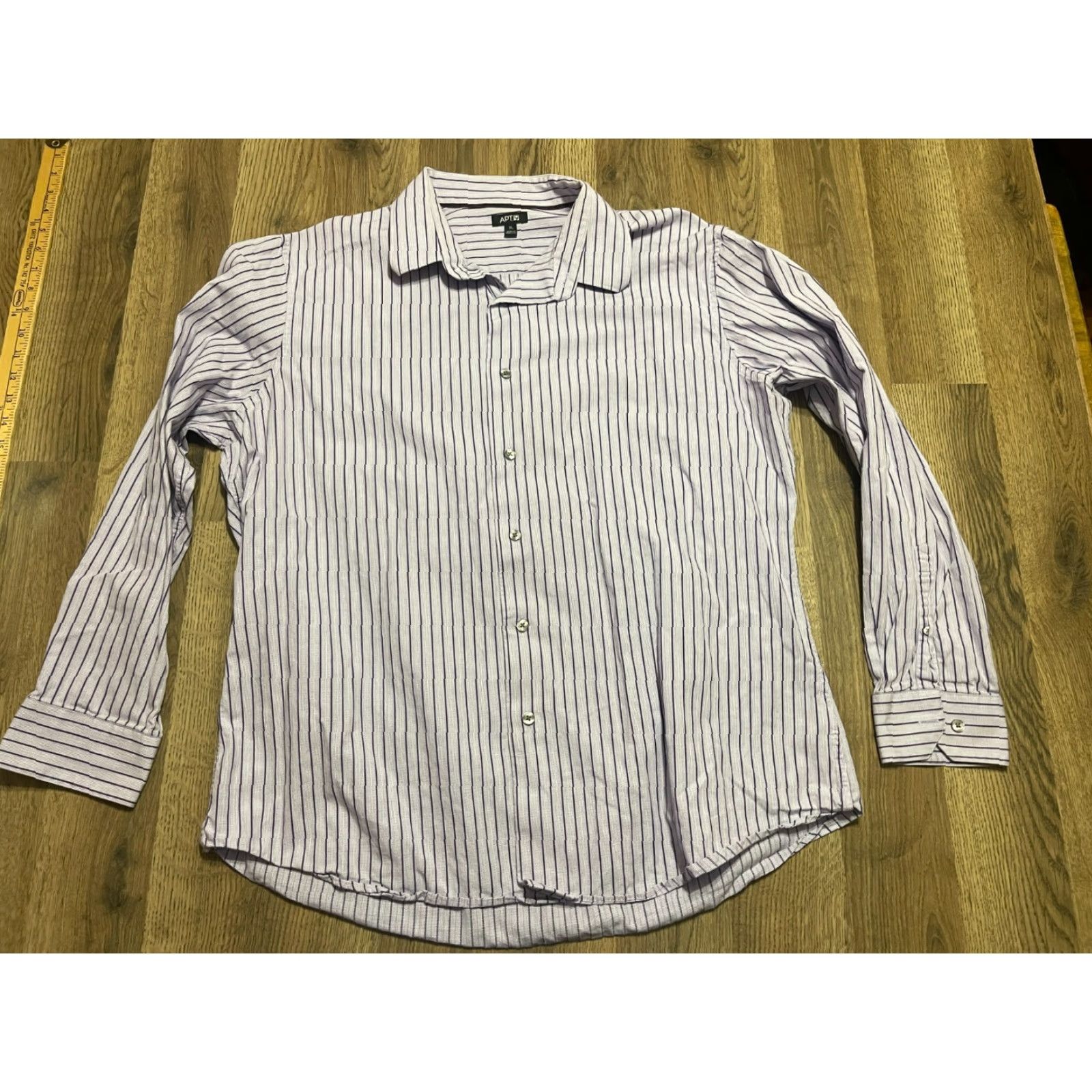 Apt. 9 Apt.9 Men's XL Purple Striped Button-Up Long Sleeve Shirt User: Apt.9 Men's Size XL Purple Striped Button-Up Long Sleeve Shirt Size US XL / EU 56 / 4 - 2 Thumbnail