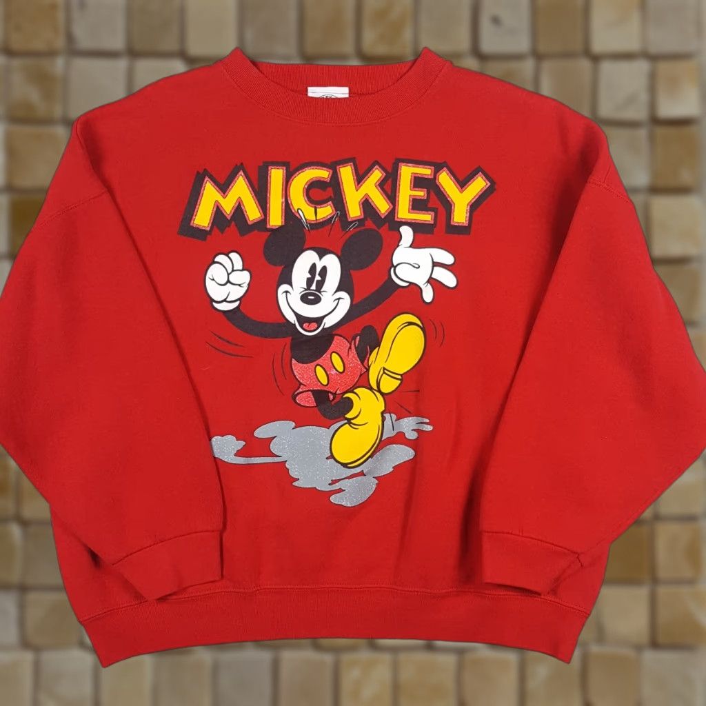 Mickey & Co. VINTAGE Disney Mickey Mouse Cartoon Men's Large Pullover Crewneck Sweatshirt Size US L / EU 52-54 / 3 - 1 Thumbnail