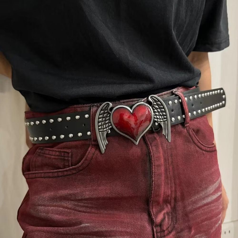 Japanese Brand 💥heart wings red black belt Size ONE SIZE - 1 Thumbnail