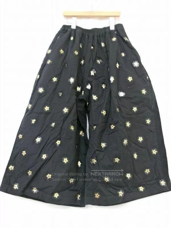 Comme des Garcons Black Embroidered Wide. Size 28" / US 6 / IT 42 - 2 Thumbnail