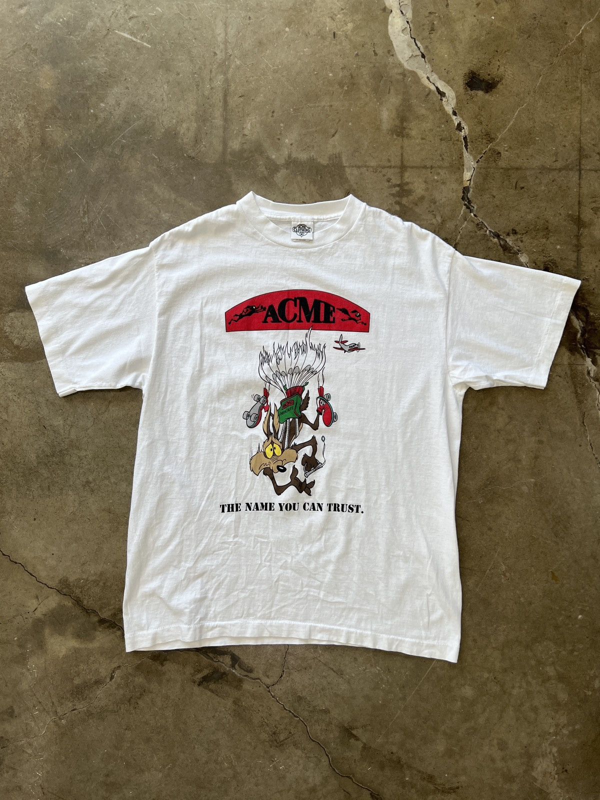 Vintage × Warner Bros Vintage Looney Tunes Acme Coyote Name You Can Trust Tee XL Size US XL / EU 56 / 4 - 2 Thumbnail