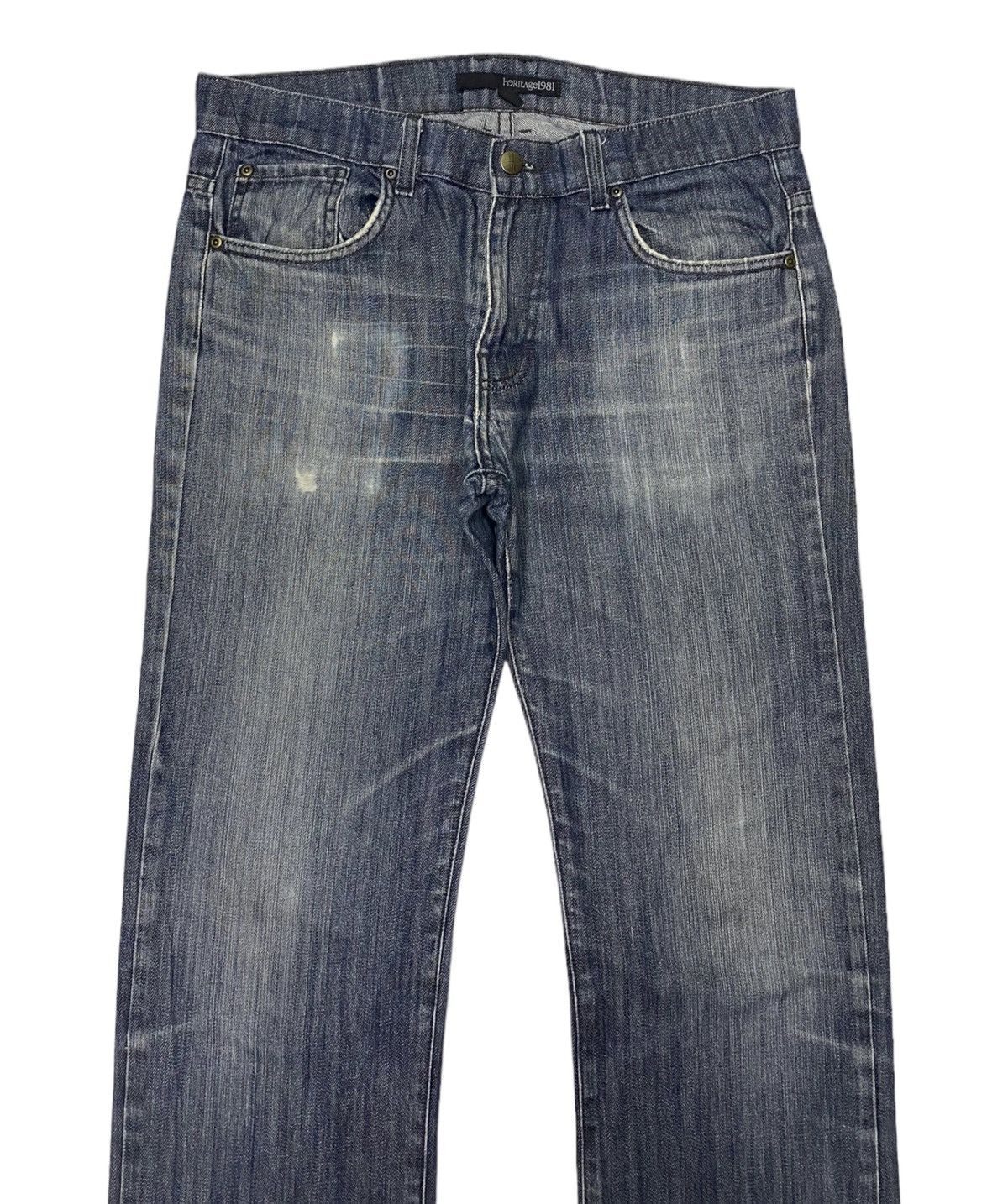 Japanese Brand 🔥Made In USA Heritage 1981 Distressed Denim Jeans Size US 34 / EU 50 - 5 Thumbnail