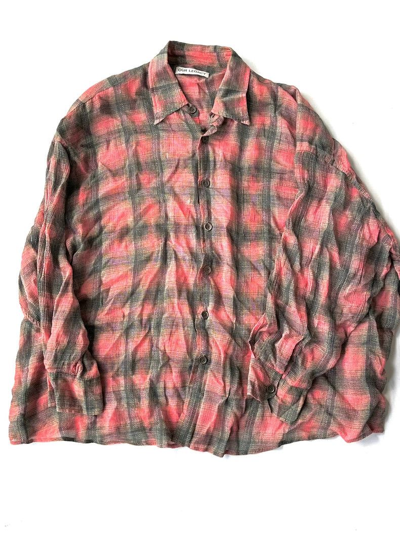 Our Legacy size50 Plaid collar long-sleeved shirt