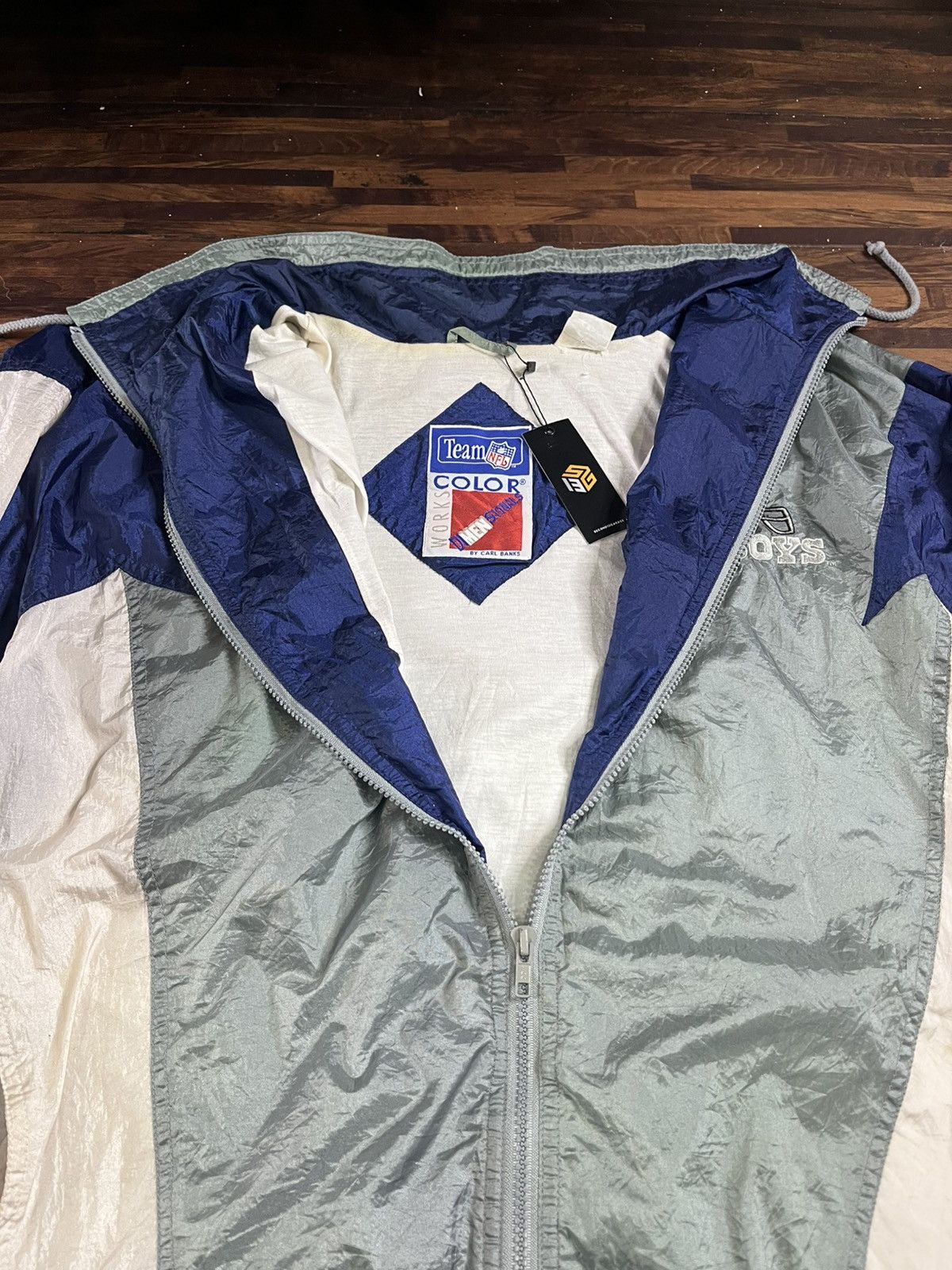 Vintage Vtg 90s Dallas Cowboys Team NFL Works WindBreaker Jacket Size US XXL / EU 58 / 5 - 4 Thumbnail