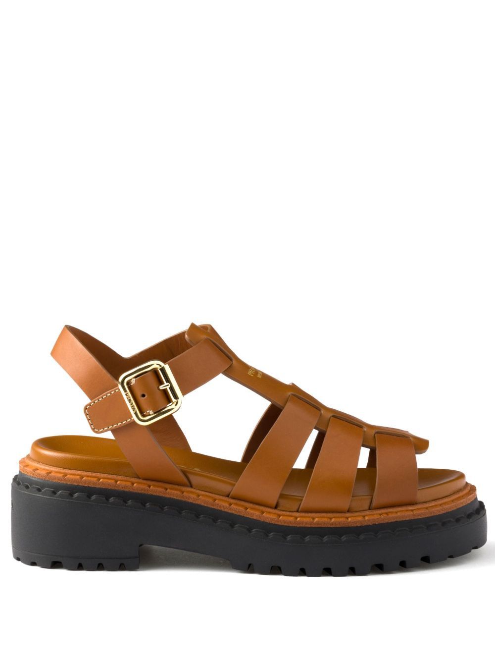 Prada LEATHER CAGE SANDALS Size US 10 / IT 40 - 1 Thumbnail