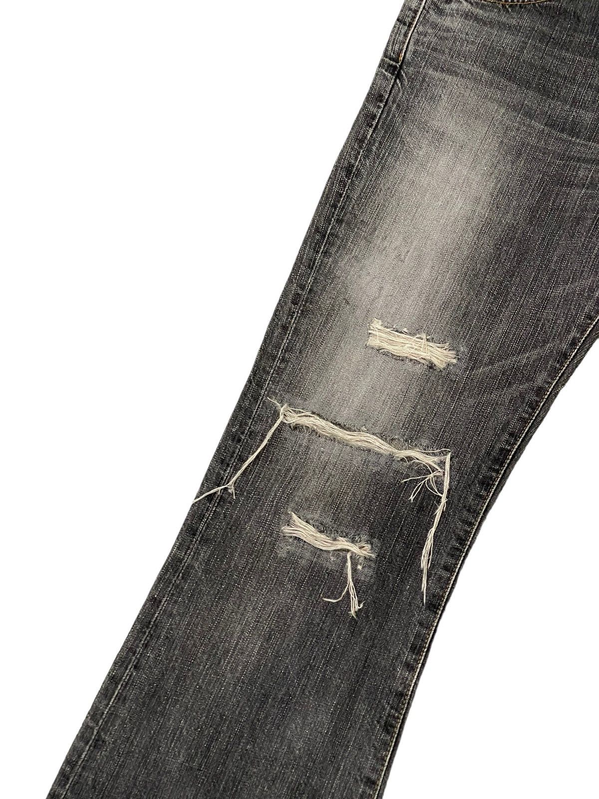 Japanese Brand Flare Jeans Edwin Japan Faded Distress Boot Cut 6🟦2 Size US 31 - 6 Thumbnail