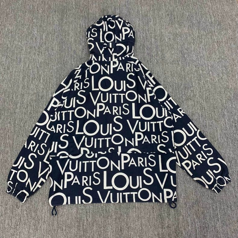 Louis Vuitton Blue Hooded Logo Print Sweatshirt-2506 Size US XL / EU 56 / 4 - 2 Thumbnail