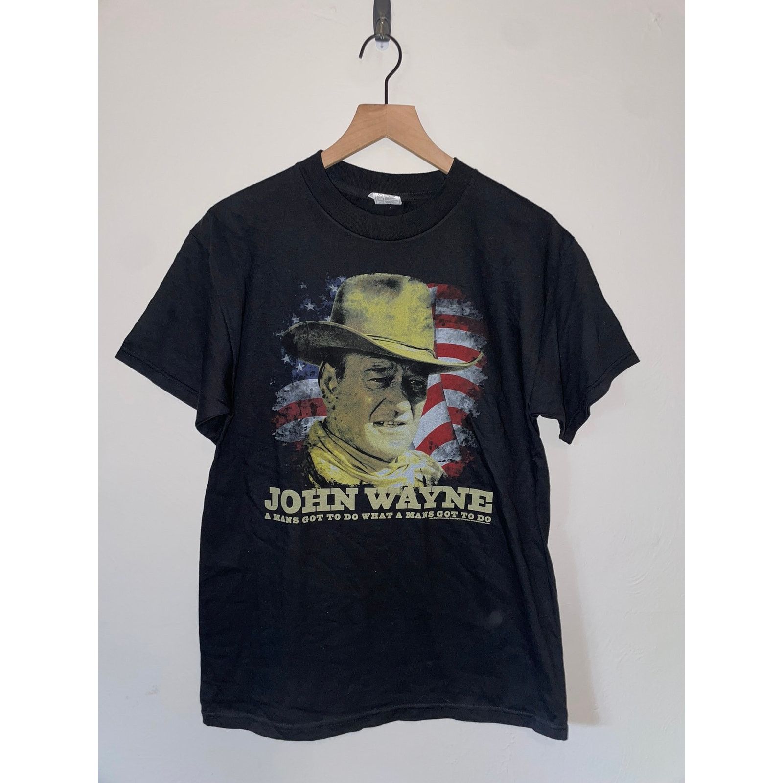 Alstyle Y2K John Wayne Mans Got To Do Black Actor Cowboy Shirt 2000s Size US M / EU 48-50 / 2 - 1 Thumbnail