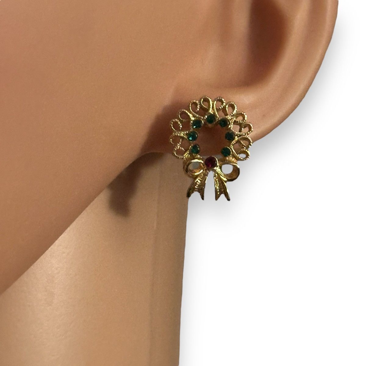 Other × Vintage Vintage Avon Christmas wreath post earrings Size ONE SIZE - 2 Thumbnail
