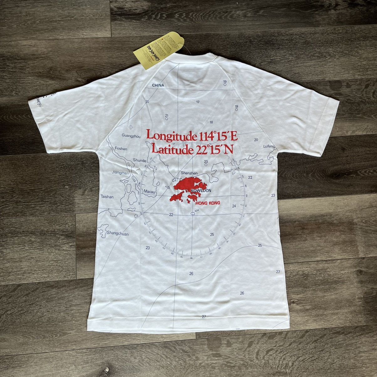 Japanese Brand New Vintage 1990s Dim Sum Shirts Hong Kong Map Graphic Tee Size US M / EU 48-50 / 2 - 2 Thumbnail