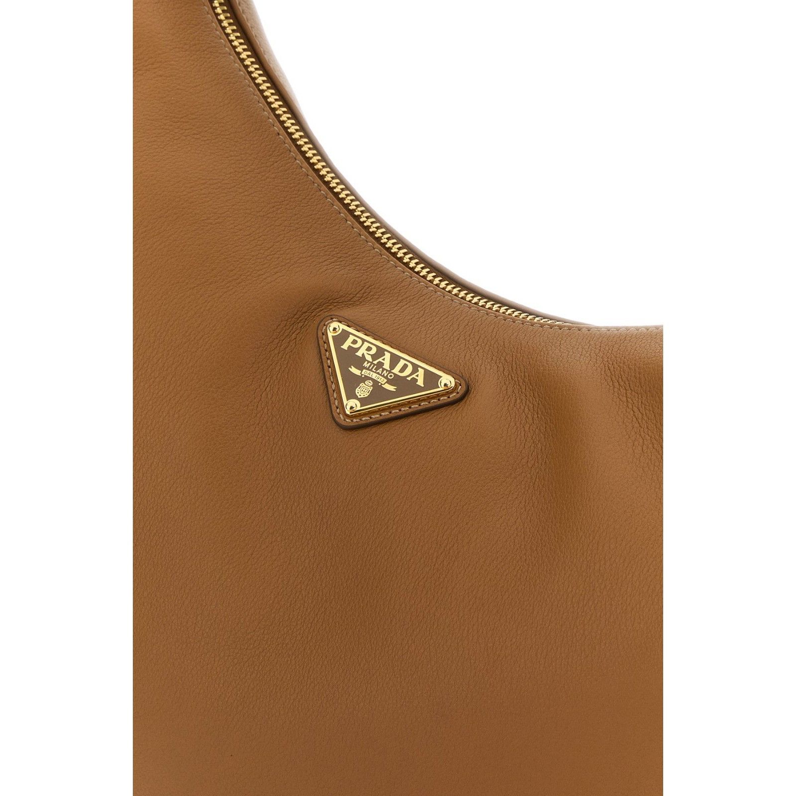 Prada PRADA Arquè Large Moon Brown Leather Handbag New And Authent Size ONE SIZE - 4 Thumbnail