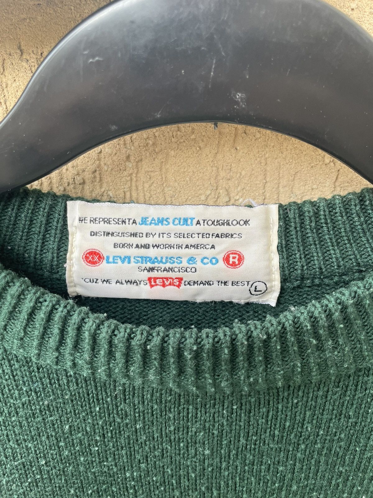 Levi's × Levi's Vintage Clothing × Vintage Vintage Levis 501 wool jumper sweater L boxy spellout logo Size US L / EU 52-54 / 3 - 4 Thumbnail